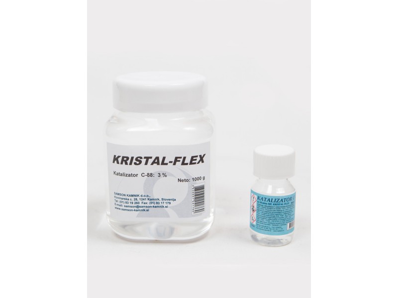 Transparenten silikonski kavčuk KRISTAL-FLEX 1 kg + KATALIZATOR C88 30 g