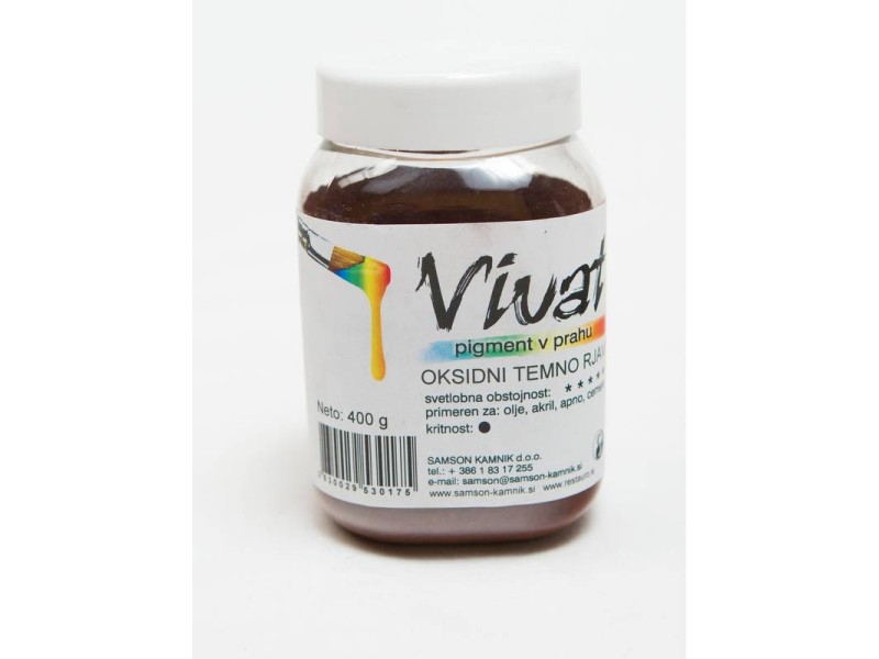 VIVAT oksidni/anorganski pigment TEMNO RJAV 400g